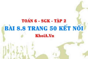 Bài 8.8 trang 50 Toán 6 Tập 2 Kết nối tri thức